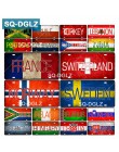 [SQ-DGLZ] placa de matrícula de la bandera nacional decoración de paredes para Bar signo de estaño bandera del país signo de Met