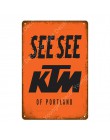 Motor de carreras KTM Metal signos clásico de la motocicleta cartel Vintage Placa de pintura de pared pegatinas para Bar Pub cas