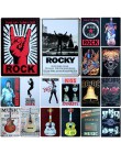 [SQ-DGLZ] Rock y música signo de Metal decoración de paredes para Bar estaño signo de Metal Vintage signos casa decoración pintu