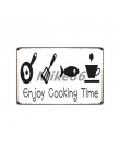 [Mike86] Regla de cocina cuchillo tenedor cuchara Metal signo placa de pared cartel personalizado personalidad pintura decoració
