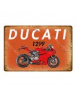 Vintage Motorcylce Metal carteles de pared Ducati Motor placa arte de la pared pintura antigua Retro Pub Bar garaje hogar Decora