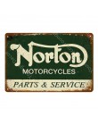 Triunfo Norton motocicletas de Metal signos de motores de hierro cartel Pub Bar garaje Vintage decoración de la pared