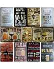 [SQ-DGLZ] vino/Whisky Barra de señal de Metal decoración de pared artesanías de Metal Vintage decoración del hogar pintura placa