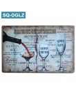 [SQ-DGLZ] vino/Whisky Barra de señal de Metal decoración de pared artesanías de Metal Vintage decoración del hogar pintura placa