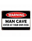Hombre cueva pared decoración advertencia peligro pistola sin paso Metal señales alerta Video vigilancia cuidado de la esposa Vi