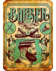 Vintage barbería Metal Poster Café Bar Pub Placa de letrero de estaño corte de pelo Retro y afeitado barba planchas de hierro Im