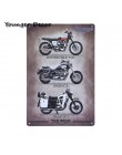 Retro BSA motos oro estrella placa de Metal Norton Scouts estaño cartel póster clásico de Metal garaje Club Pub decoración de pa