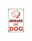 [Mike86] CUIDADO DE el perro guardián En advertencia peligro de Metal estaño signo placa de pared cartel pintura decoración de N