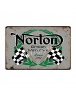 [Well Craft] Norton BSA Metal signos de pared Placa de póster Motor Mural pintura antigua Vintage bar Pub decoración FG-211