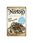 [Well Craft] Norton BSA Metal signos de pared Placa de póster Motor Mural pintura antigua Vintage bar Pub decoración FG-211