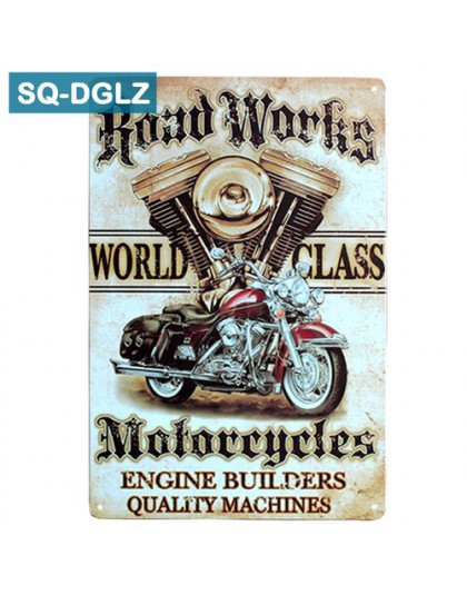[SQ-DGLZ] motos/Paseo cartel de Metal vintage placas de Metal café Pub Club hogar Decoración de pared estaño signos placa Retro