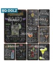 [SQ-DGLZ] menú cóctel lata signo decoración de pared para bar Club Metal artesanías hogar decoración pintura placas arte cartel