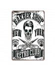 Barbería Vintage signo de estaño placa de Metal decoración cartel Café Bar tienda pared decoración del hogar