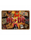 Rock ACDC banda de Metal Vintage signos AC DC Club de Música publicidad placa Bar Café Pub Casino decoración etiqueta de la pare