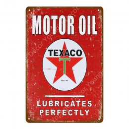 Rojo indio gasolina Esso Castrol Texaco Rocket Motor aceite póster metálico de Estilo Vintage placa con inscripción para Bar gar