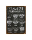 Clásico café Mocha Metal lata signos beber té café Vintage cartel placa de pared para Bar decoración hogareña cocina arte Adhesi