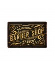 Vintage barbería Metal signos Barbershop cartel Café Bar Pub placa Retro corte de pelo y afeitado barba placas de hierro 20x30 c