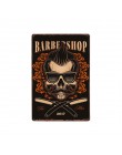 Vintage barbería Metal signos Barbershop cartel Café Bar Pub placa Retro corte de pelo y afeitado barba placas de hierro 20x30 c
