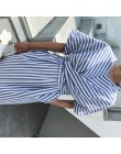 VGH verano mujeres de manga corta Streetwear vestido cuello redondo rayado recto Bandage Bow mujeres ropa de moda 2019 nueva mar
