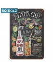 [SQ-DGLZ] menú cóctel lata signo decoración de pared para bar Club Metal artesanías hogar decoración pintura placas arte cartel