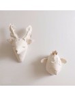 3d blanco unicornio oveja ciervo Cisne pared decoraciones animales cabeza juguetes niños dormitorio colgar pared arte regalos de