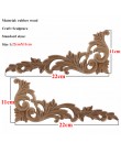 VZLX única madera Floral Natural tallada figuritas de madera artesanías apliques de esquina Marco de pared puerta muebles tallad