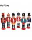 Our warm 6 uds. Muñeca de Cascanueces de madera soldado figuras miniatura Vintage hecho a mano marioneta Año Nuevo Navidad adorn