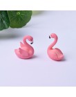 2 unids/set 2cm * 3cm estatuilla Micro flamenco animales miniatura ornamentos para DIY Jardín de hadas pequeñas plantas Decoraci