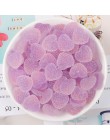 10 unids/lote caramelo falso cabujón plano de resina forma de corazón simulación de alimentos DIY Scrapbooking adorno decoración