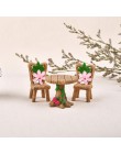 3 unids/set Silla de mesa de resina artesanía micro adorno de paisaje Hada en miniatura de jardín estatuilla de terrario Bonsai 