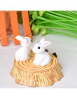 10 Uds. Miniconejo miniatura encantador jardín de resina ornamento de hadas flor maceta hogar figurita Animal decoración @ LS JU