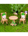 3 unids/set de silla para mesa de jardín cifras paisaje en miniatura adornos de resina estatuilla para las plantas Bonsai Decora