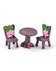 3 unids/set de silla para mesa de jardín cifras paisaje en miniatura adornos de resina estatuilla para las plantas Bonsai Decora