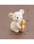 Dinero fortuna dibujos animados ratón oso ratón adornos ricos ratones pequeña estatua pequeña estatuilla artesanías Animal lindo