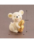 Dinero fortuna dibujos animados ratón oso ratón adornos ricos ratones pequeña estatua pequeña estatuilla artesanías Animal lindo
