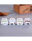 Campanillas de cerámica gato de la suerte colgante campanillas de viento adorno de coche colgante miniatura decoración del hogar