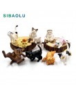 1 pieza de estatuilla de gato miniatura realista gatito Animal decoración mini Jardín de hadas estatua de dibujo animado artesan