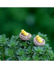 Nuevo Mini nido con pájaros hadas jardín miniaturas gnomos terrarios con musgo resina artesanías figuras para accesorios de deco