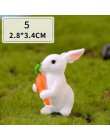 1 Uds. 12 estilo conejo Pascua decoración miniatura Animal liebre estatuilla artesanal de resina Mini conejito jardín ornamento 