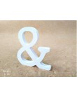 8cm de pie libre de madera Artificial letras blancas de madera para decoraciones de boda y decoraciones del hogar de regalos de 