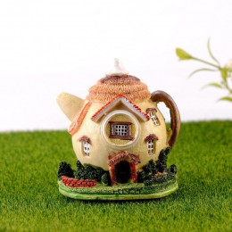 Casa de tetera miniatura Jardín de hadas Miniaturas Micro musgo para paisaje Diy accesorios para terrario figuras para la decora