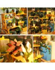Robotime DIY jardín para casa de muñecas de madera estatuilla casa de muñecas miniatura decoración hecha a mano Casa de flores d
