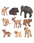 20 estilo zoológico simulación Tigre elefante ciervo leopardo plástico bosque modelado de animales salvajes juguetes estatuilla 