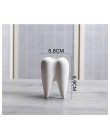 Maceta de cerámica blanca con forma de diente, maceta de diseño moderno, maceta para escritorio, Mini maceta para escritorio, re
