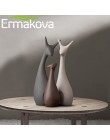 Estatuilla de cerámica de ermacina, estatua decorativa de ciervo, estatuilla de porcelana, decoración de escritorio para el hoga