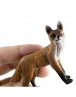 Simulación pequeño zorro liebre conejo y ardilla estatuilla/modelo de animal decoración para el hogar miniatura decoración de ja