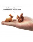 Simulación pequeño zorro liebre conejo y ardilla estatuilla/modelo de animal decoración para el hogar miniatura decoración de ja