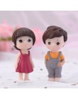2 uds Mini figuras amantes miniaturas jardín figurita de hada decoración para casa de muñecas resina ornamentos decoración del h
