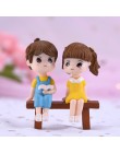 2 uds Mini figuras amantes miniaturas jardín figurita de hada decoración para casa de muñecas resina ornamentos decoración del h