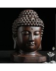 6cm estatua de Buda madera Sakyamuni Tathagata figurita caoba India Buda cabeza estatua artesanías decorativas Envío Directo